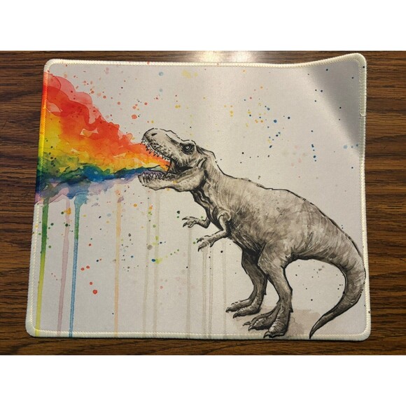 Unbranded Other - Tyrannosaurus Rex Dinosaur Rainbow Mousepad Non-Slip Rubber